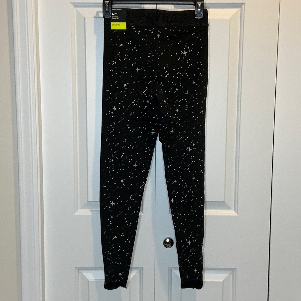 Nike Pro Leggings Women’s Black Starry Night Tight Fit - Size XS - NWT